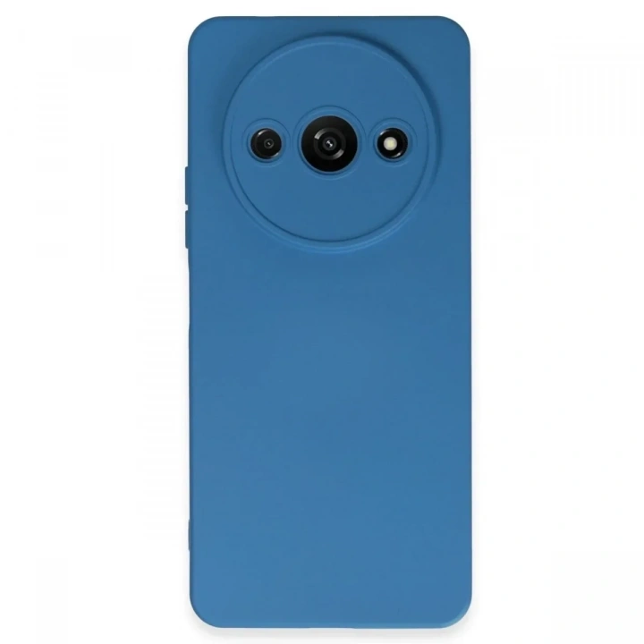 Mey İthalat®   Redmi A3 4G Kılıf Nano içi Kadife Silikon - Mavi