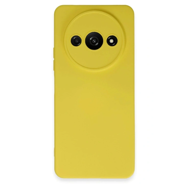 Mey İthalat®   Redmi A3 4G Kılıf Nano içi Kadife Silikon - Sarı