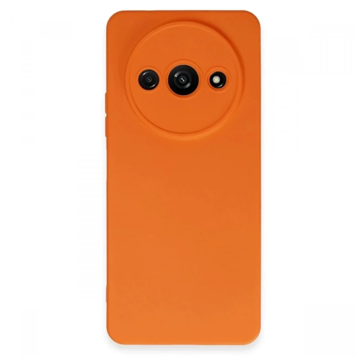 Mey İthalat®   Redmi A3 4G Kılıf Nano içi Kadife Silikon - Turuncu