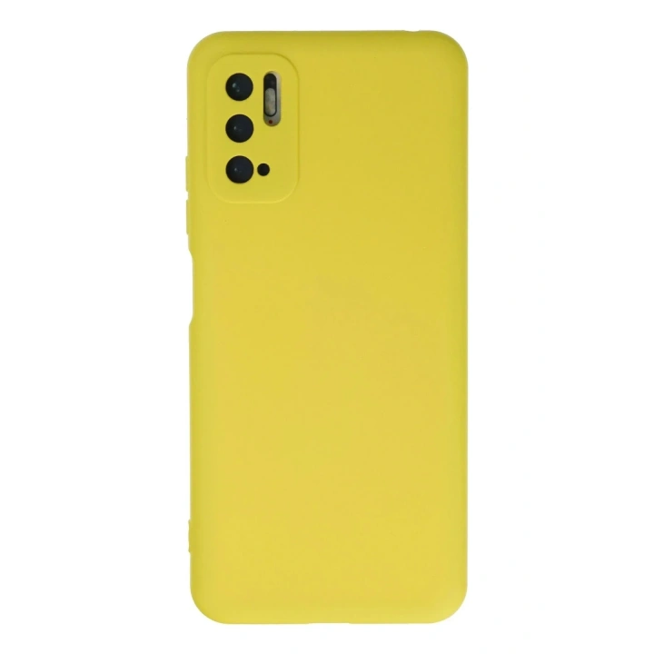 Mey İthalat®   Redmi Note 10 5G Kılıf Nano içi Kadife Silikon - Sarı
