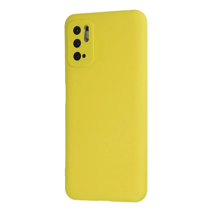 Mey İthalat®   Redmi Note 10 5G Kılıf Nano içi Kadife Silikon - Sarı