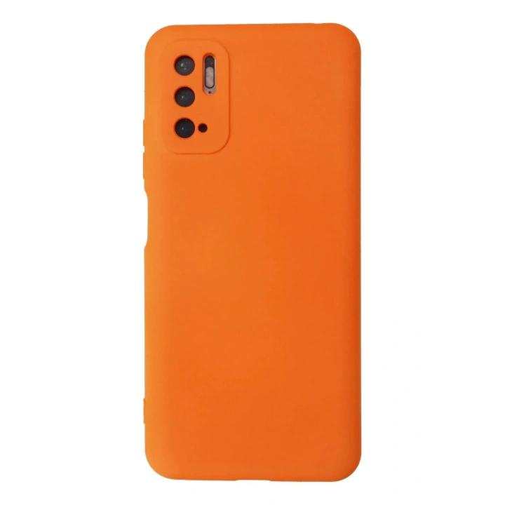Mey İthalat®   Redmi Note 10 5G Kılıf Nano içi Kadife Silikon - Turuncu