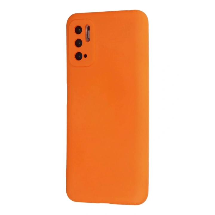 Mey İthalat®   Redmi Note 10 5G Kılıf Nano içi Kadife Silikon - Turuncu