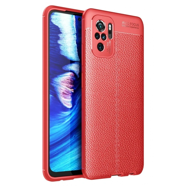 Mey İthalat®   Redmi Note 10 Kılıf Auto Focus Kapak - Kırmızı