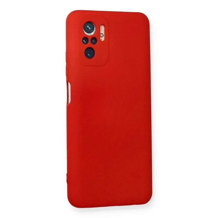 Mey İthalat®   Redmi Note 10 Kılıf Nano içi Kadife Silikon - Kırmızı
