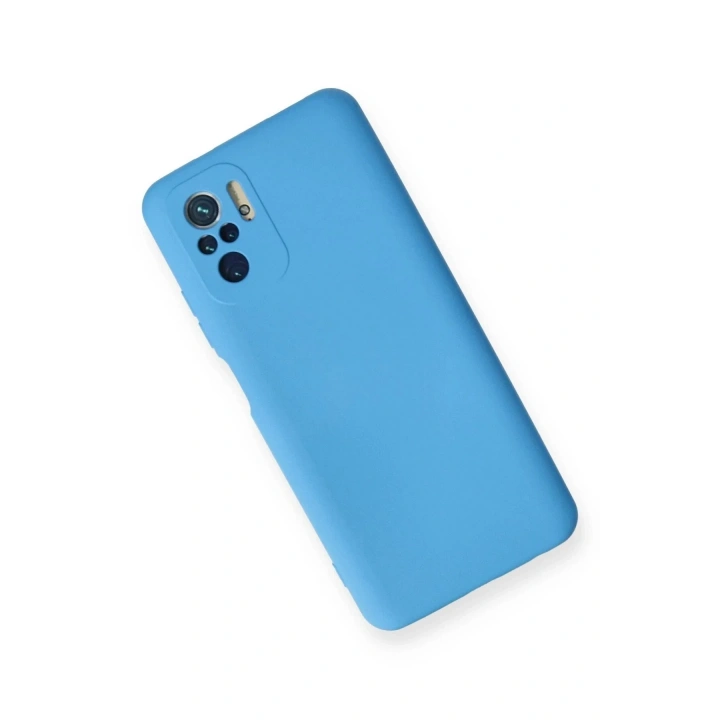 Mey İthalat®   Redmi Note 10 Kılıf Nano içi Kadife Silikon - Mavi