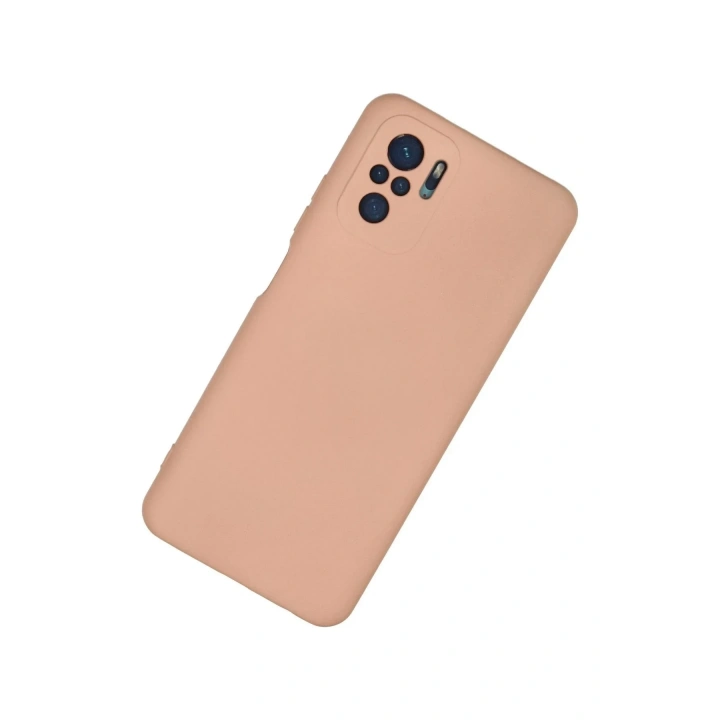 Mey İthalat®   Redmi Note 10 Kılıf Nano içi Kadife Silikon - Pudra