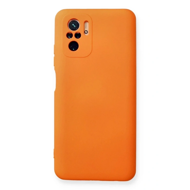 Mey İthalat®   Redmi Note 10 Kılıf Nano içi Kadife Silikon - Turuncu