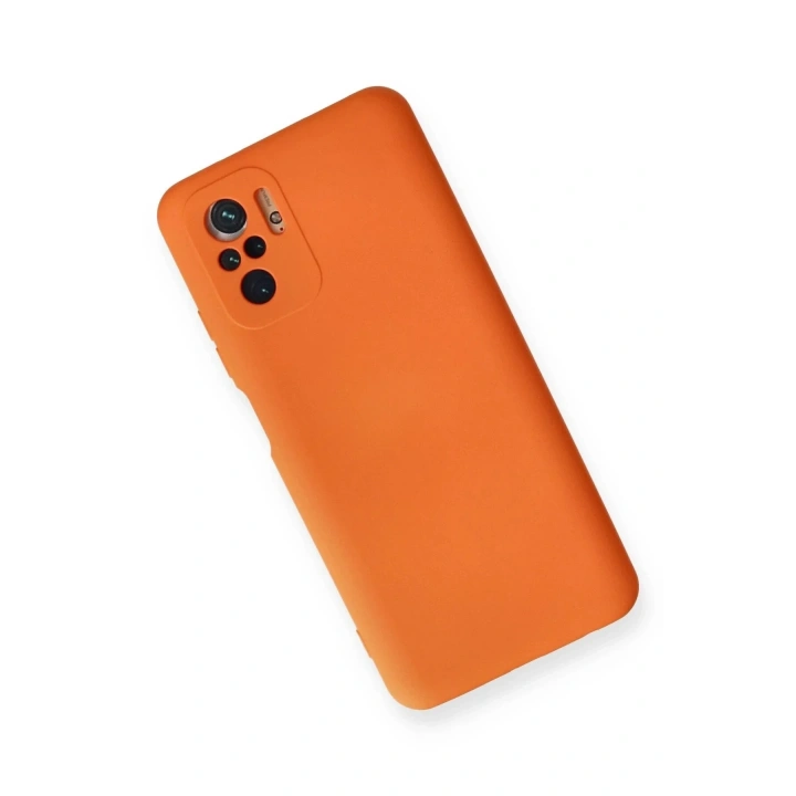 Mey İthalat®   Redmi Note 10 Kılıf Nano içi Kadife Silikon - Turuncu