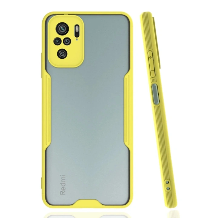 Mey İthalat®   Redmi Note 10 Kılıf Platin Silikon - Sarı