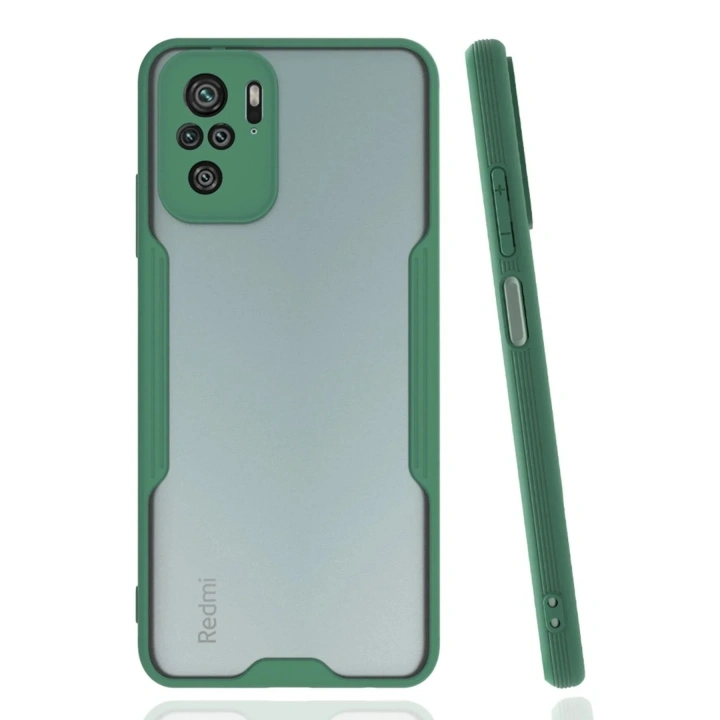 Mey İthalat®   Redmi Note 10 Kılıf Platin Silikon - Yeşil