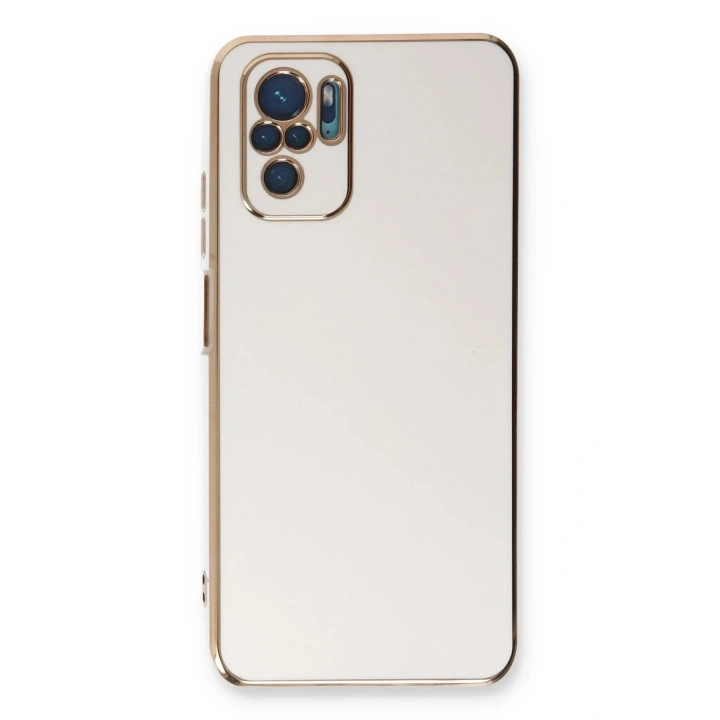 Mey İthalat®   Redmi Note 10 Kılıf Volet Silikon - Beyaz