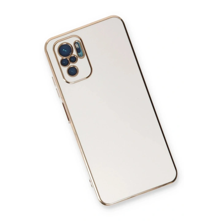 Mey İthalat®   Redmi Note 10 Kılıf Volet Silikon - Beyaz