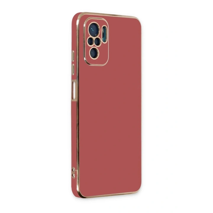 Mey İthalat®   Redmi Note 10 Kılıf Volet Silikon - Kırmızı