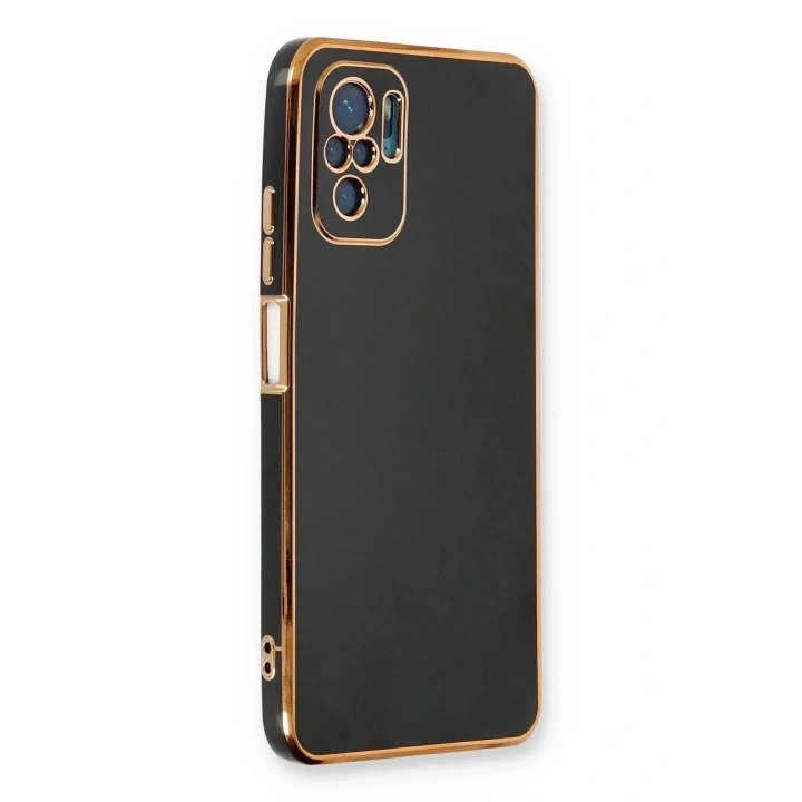 Mey İthalat®   Redmi Note 10 Kılıf Volet Silikon - Siyah