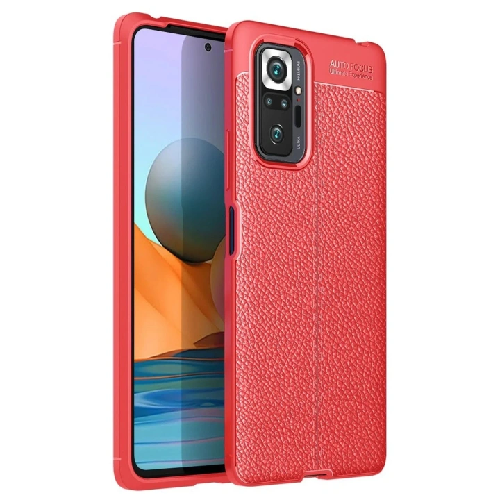 Mey İthalat®   Redmi Note 10 Pro Kılıf Auto Focus Kapak - Kırmızı