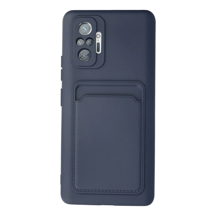 Mey İthalat®   Redmi Note 10 Pro Kılıf Kelvin Kartvizitli Silikon - Lacivert