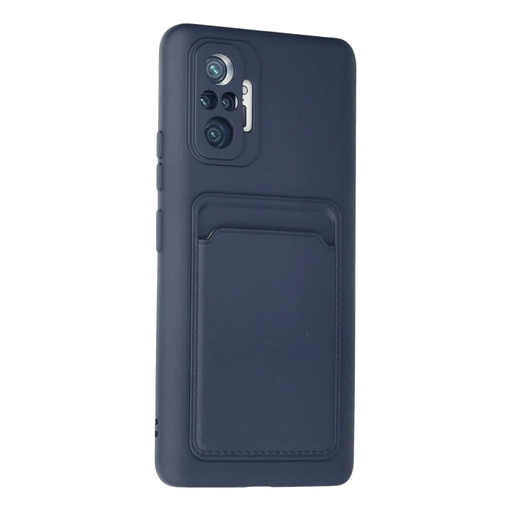 Mey İthalat®   Redmi Note 10 Pro Kılıf Kelvin Kartvizitli Silikon - Lacivert