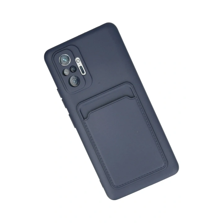 Mey İthalat®   Redmi Note 10 Pro Kılıf Kelvin Kartvizitli Silikon - Lacivert