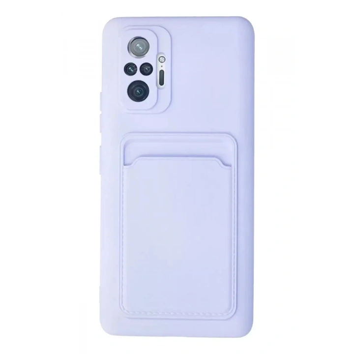Mey İthalat®   Redmi Note 10 Pro Kılıf Kelvin Kartvizitli Silikon - Lila