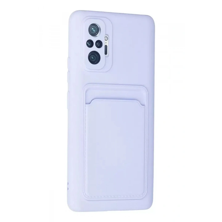 Mey İthalat®   Redmi Note 10 Pro Kılıf Kelvin Kartvizitli Silikon - Lila