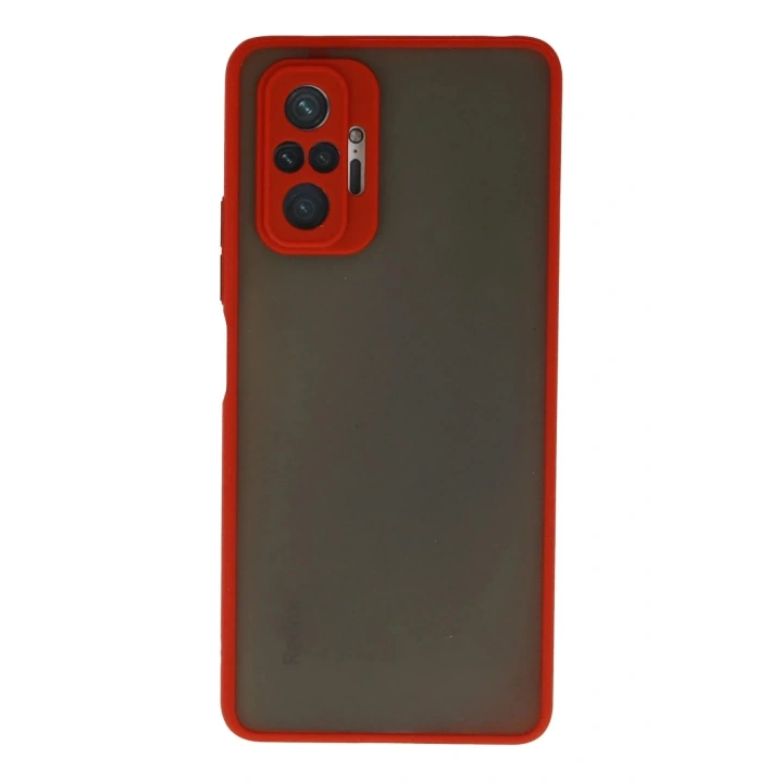 Mey İthalat®   Redmi Note 10 Pro Kılıf Montreal Silikon Kapak - Kırmızı