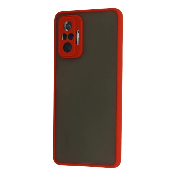 Mey İthalat®   Redmi Note 10 Pro Kılıf Montreal Silikon Kapak - Kırmızı