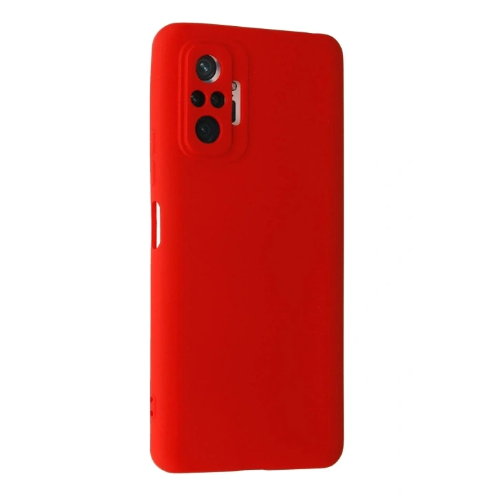 Mey İthalat®   Redmi Note 10 Pro Kılıf Nano içi Kadife Silikon - Kırmızı