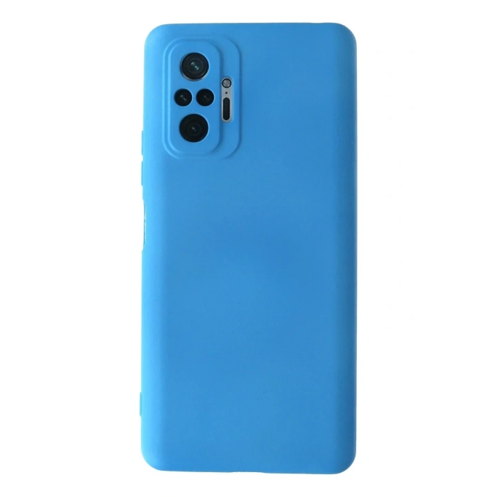 Mey İthalat®   Redmi Note 10 Pro Kılıf Nano içi Kadife Silikon - Mavi