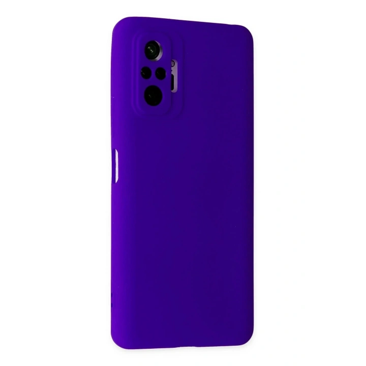 Mey İthalat®   Redmi Note 10 Pro Kılıf Nano içi Kadife Silikon - Mor