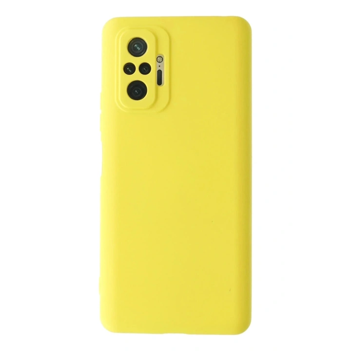 Mey İthalat®   Redmi Note 10 Pro Kılıf Nano içi Kadife Silikon - Sarı