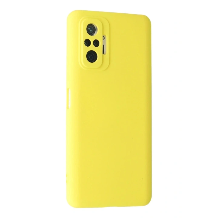 Mey İthalat®   Redmi Note 10 Pro Kılıf Nano içi Kadife Silikon - Sarı