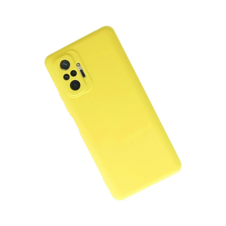 Mey İthalat®   Redmi Note 10 Pro Kılıf Nano içi Kadife Silikon - Sarı