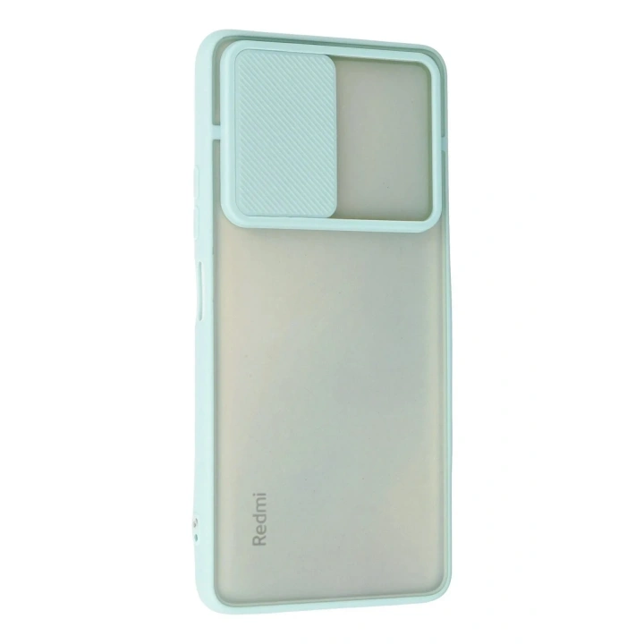 Mey İthalat®   Redmi Note 10 Pro Kılıf Palm Buzlu Kamera Sürgülü Silikon - Turkuaz
