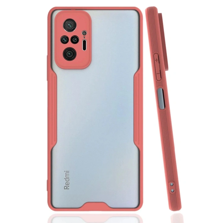 Mey İthalat®   Redmi Note 10 Pro Kılıf Platin Silikon - Pembe