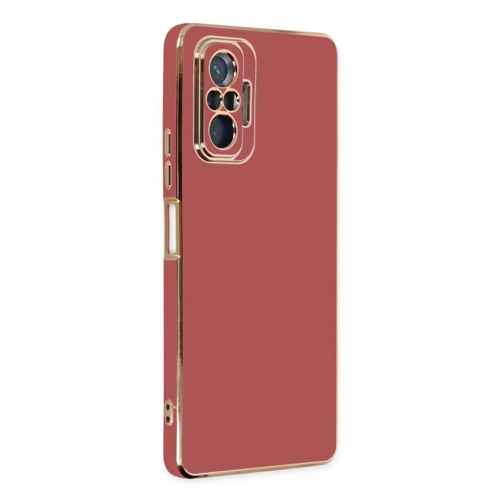Mey İthalat®   Redmi Note 10 Pro Kılıf Volet Silikon - Kırmızı