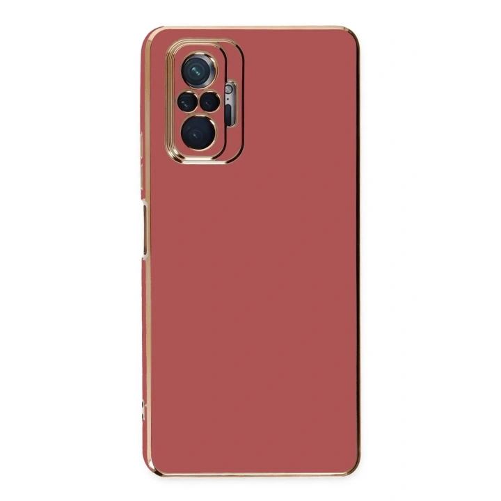 Mey İthalat®   Redmi Note 10 Pro Kılıf Volet Silikon - Kırmızı