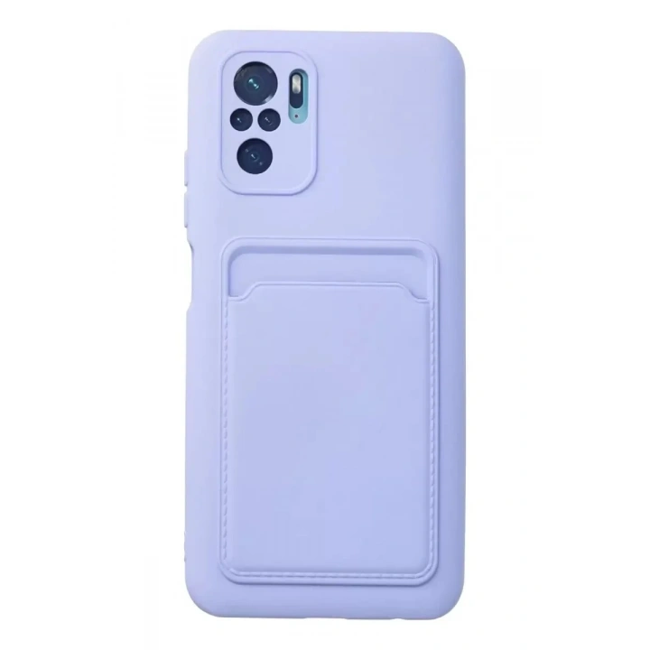Mey İthalat®   Redmi Note 10S Kılıf Kelvin Kartvizitli Silikon - Lila
