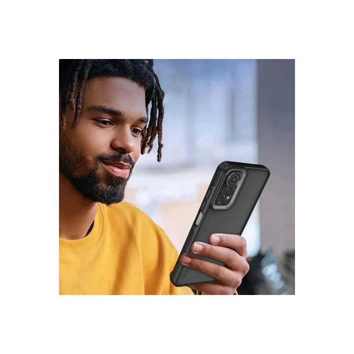 Mey İthalat®   Redmi Note 11 Kılıf Elegant Kapak - Pudra