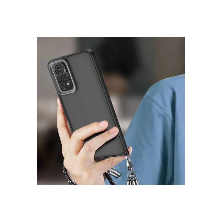 Mey İthalat®   Redmi Note 11 Kılıf Elegant Kapak - Pudra