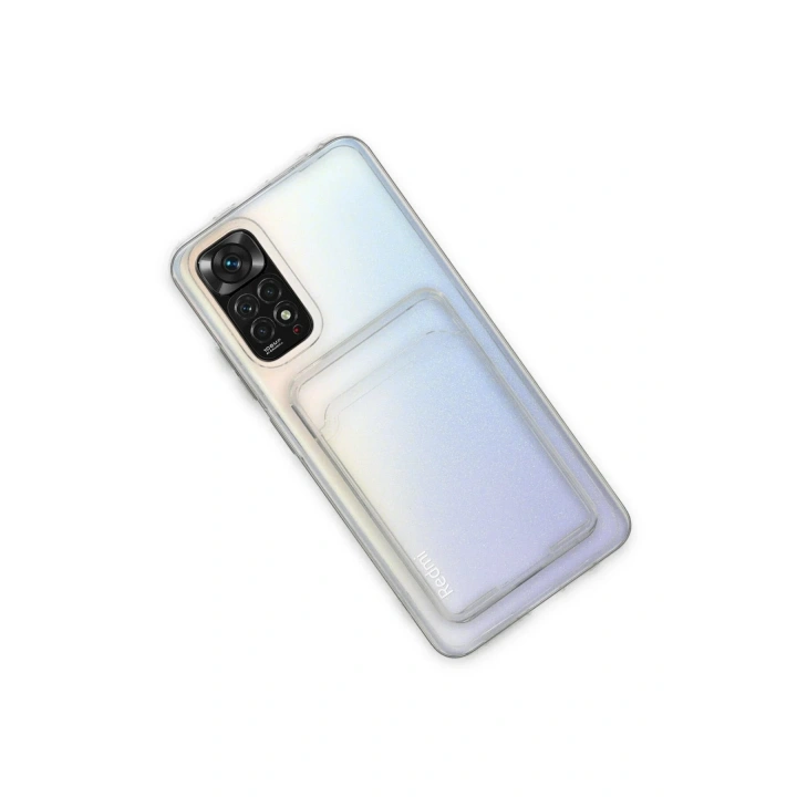 Mey İthalat®   Redmi Note 11 Kılıf Kart Şeffaf Silikon - Şeffaf