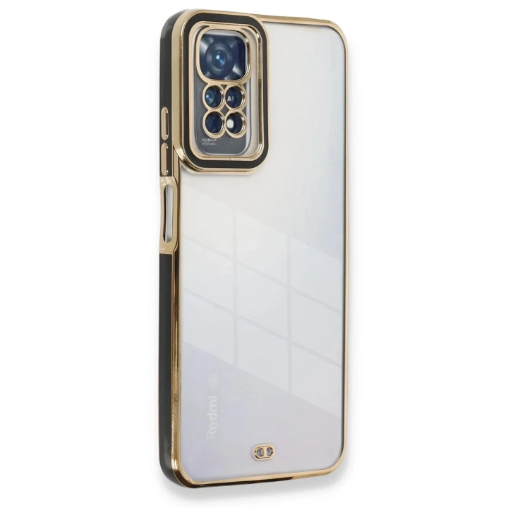 Mey İthalat®   Redmi Note 11 Kılıf Liva Lens Silikon - Siyah