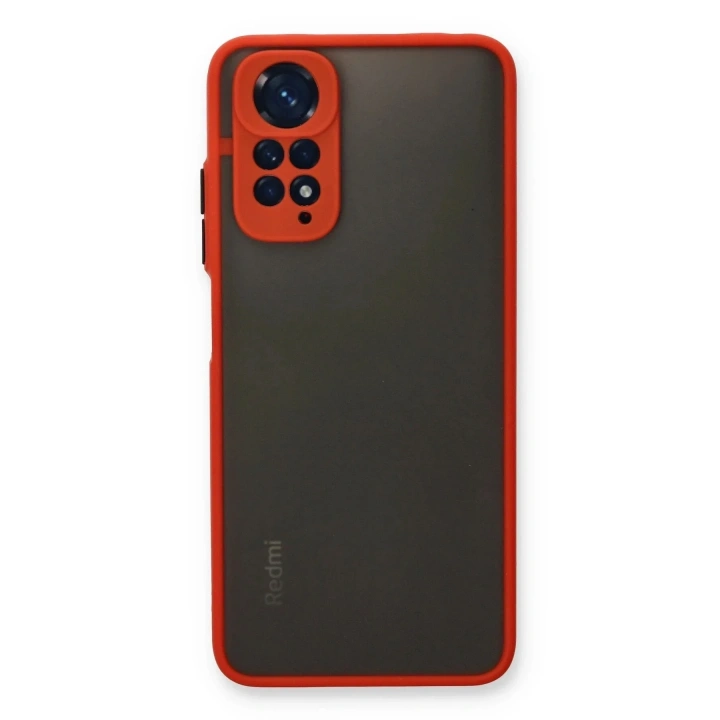Mey İthalat®   Redmi Note 11 Kılıf Montreal Silikon Kapak - Kırmızı