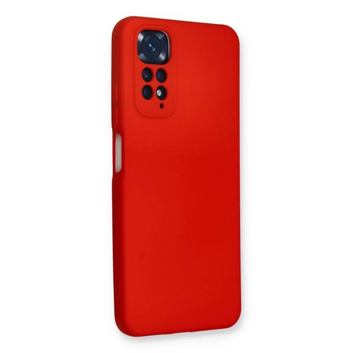 Mey İthalat®   Redmi Note 11 Kılıf Nano içi Kadife Silikon - Kırmızı
