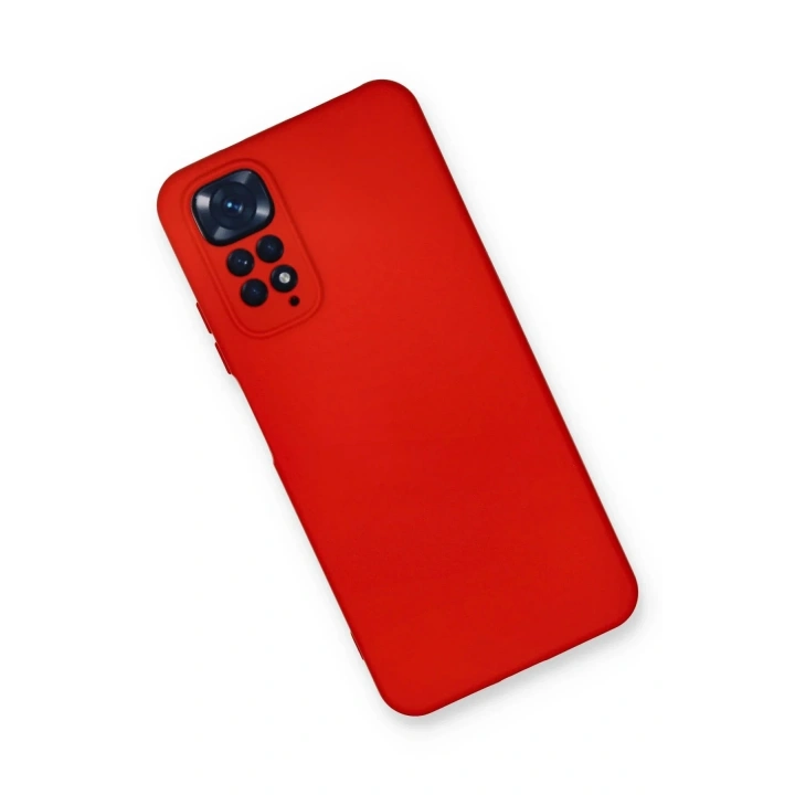 Mey İthalat®   Redmi Note 11 Kılıf Nano içi Kadife Silikon - Kırmızı