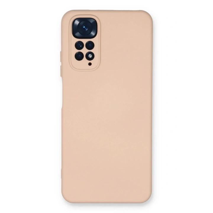 Mey İthalat®   Redmi Note 11 Kılıf Nano içi Kadife Silikon - Pudra