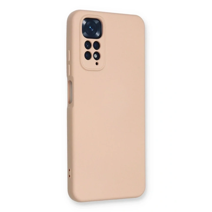 Mey İthalat®   Redmi Note 11 Kılıf Nano içi Kadife Silikon - Pudra