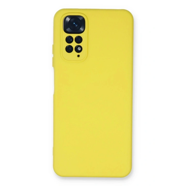 Mey İthalat®   Redmi Note 11 Kılıf Nano içi Kadife Silikon - Sarı