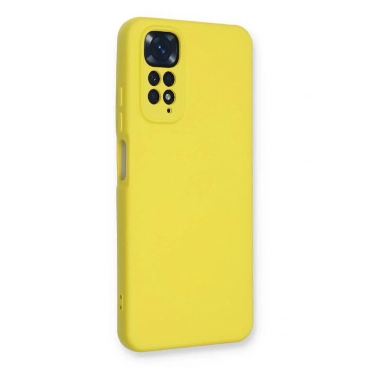 Mey İthalat®   Redmi Note 11 Kılıf Nano içi Kadife Silikon - Sarı