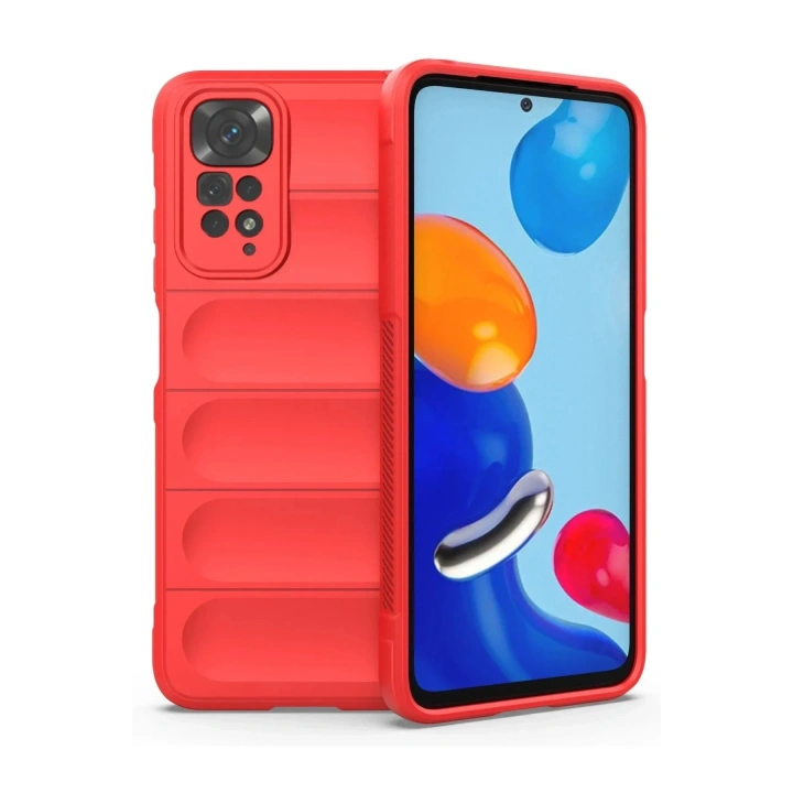 Mey İthalat®   Redmi Note 11 Kılıf Optimum Silikon - Kırmızı